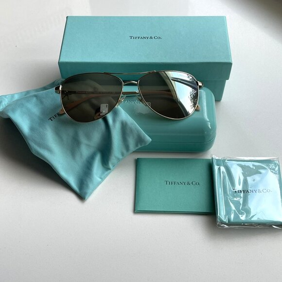 Tiffany & Co. Accessories - Tiffany & Co. TF3044 Mirrored Aviator Sunglasses
